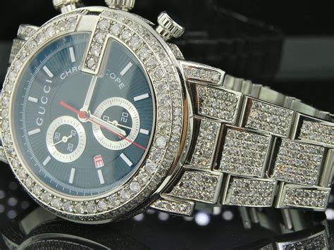 iced out gucci digital watch replica|iced out diamond watch for sale.